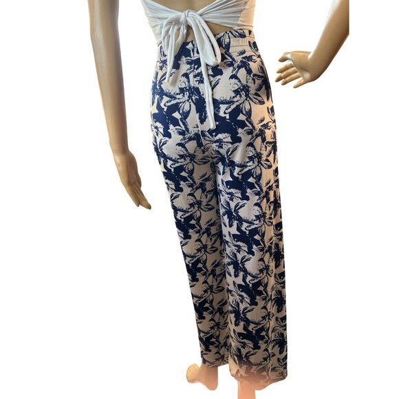 (6 for $25) LOVE POEM Hawaiian Floral Print Summer Lounge Pants Size Medium - Picture 5 of 6